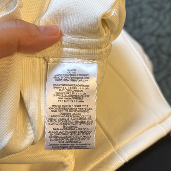 BCBGMaxAzria Ivory Alexia Midi Pencil Skirt Knee Stretch Bondage Sz M - Picture 6 of 6